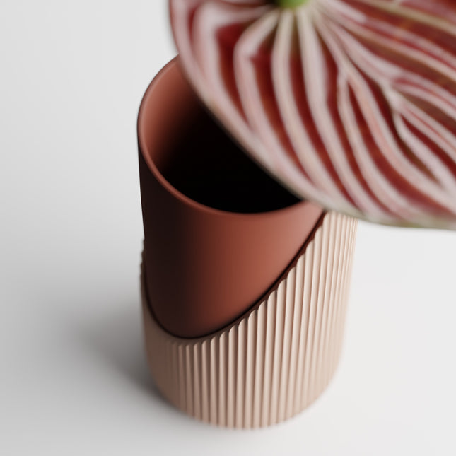 Vireo | vază decorativă modernă cu dublu strat și design sculptural