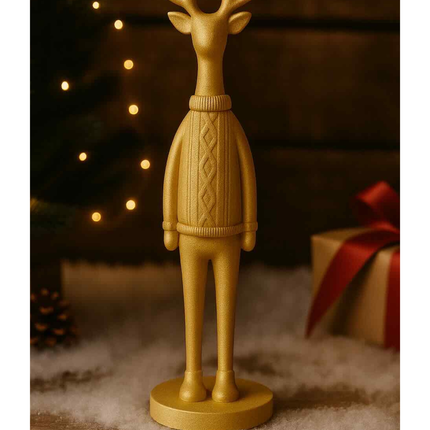 Snowelle | Set 3 figurine ren decorativ de Crăciun